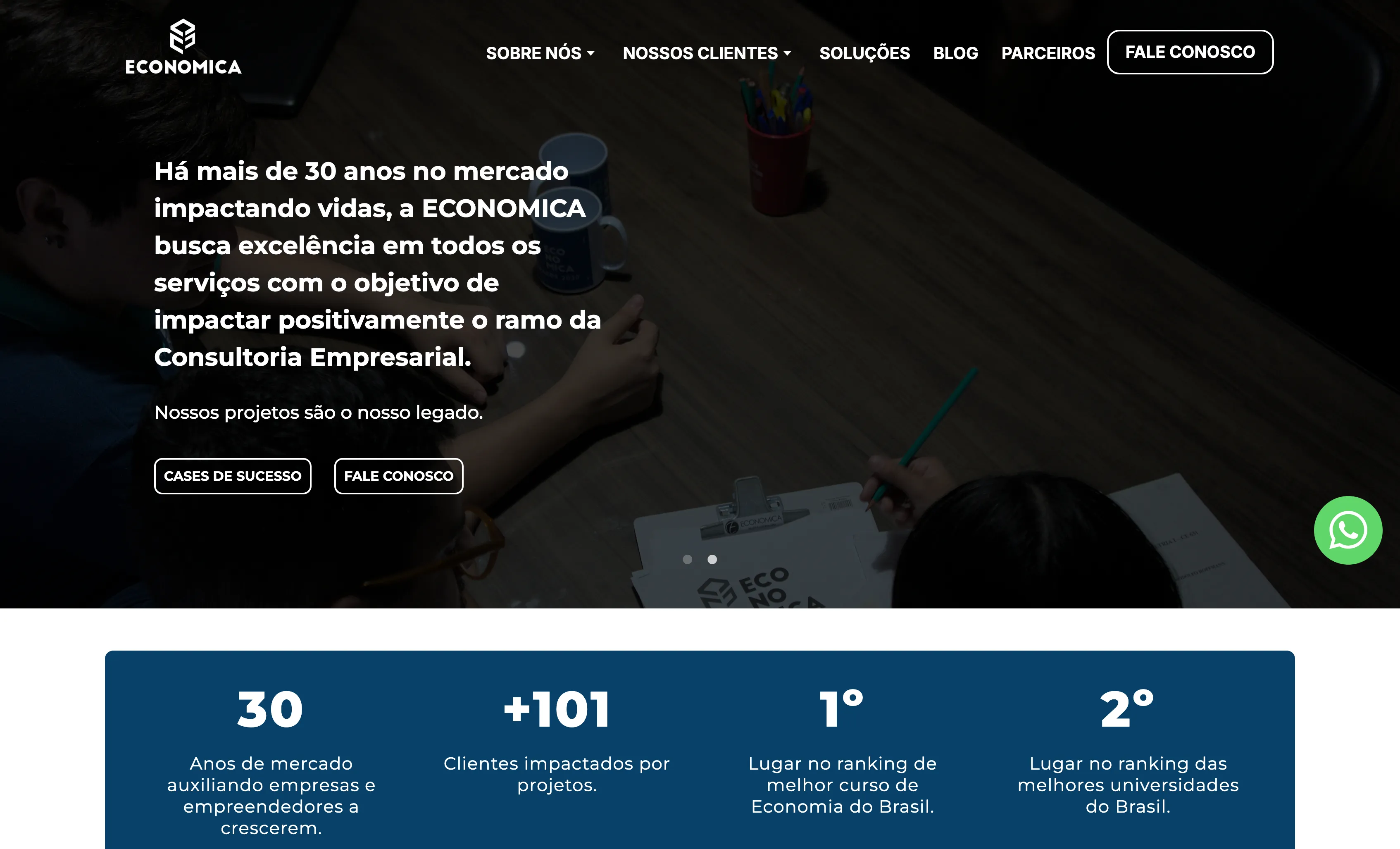 Site Institucional Economica