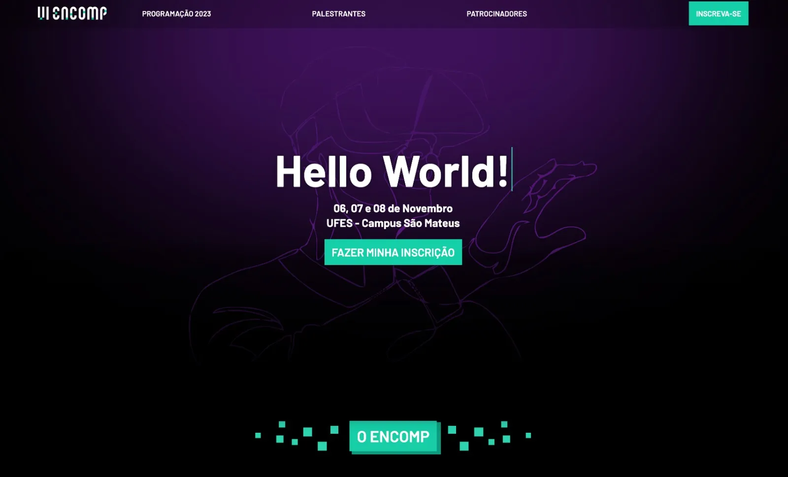 Landing Page do ENCOMP